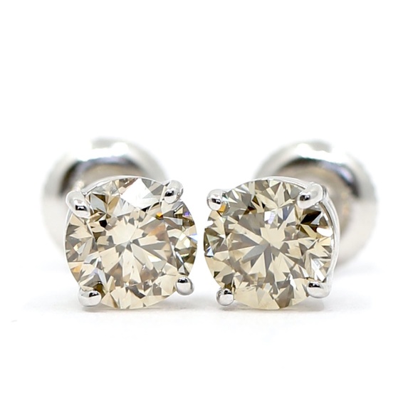 2.03 Carat Diamonds Studs - Picture 1 of 8